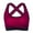 Red#1, variant on DODOING Women's Activewear Sports Bras Sports Bras Removable Padded Support for Workout Fitness Yoga Bra Size S-XL