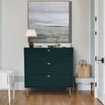 thumbnail image 5 of Boyel Living 3 Drawer Dresser for Bedroom, Chest of Drawer, Green Accent Dresser for Living Room, 5 of 13