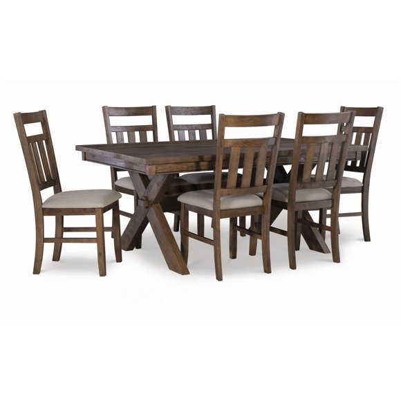 Padilla 7-Piece Dining Set, Brown