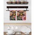 thumbnail image 2 of Pink Flowers Bee Kitchen Dish Towels for Drying Dishes Set of 3, Spring Floral Watercolor Botanical Waffle Weave Microfiber Hand Tea Bathroom Towels Quick Dry & Absorbent Towel 15.7x23.6, 2 of 7