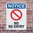 thumbnail image 4 of (2 Pack) No Re-Entry OSHA Notice Sign 12 Inch X 18 Inch Plastic Sign, Weather Resistant, UV Protected for Workplace, Business, and Construction Site, Made in the USA, 4 of 8
