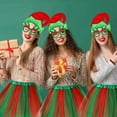 thumbnail image 2 of VETPW Elf Costume Women Elf Hat Tutu Skirt Elf Hat Christmas Glasses Striped Stockings Elf Outfit Santa Claus Costume Christmas Outfits for Women,Christmas Hats Christmas Costumes for Holiday Party, 2 of 7