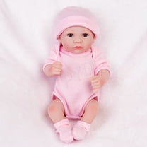Full Body Vinyl Silicone Reborn Dolls Realistic Mini Girl Newborn Preemie Doll Bath Gift