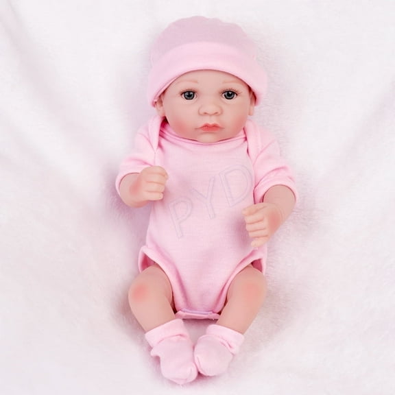 Full Body Vinyl Silicone Reborn Dolls Realistic Mini Girl Newborn Preemie Doll Bath Gift