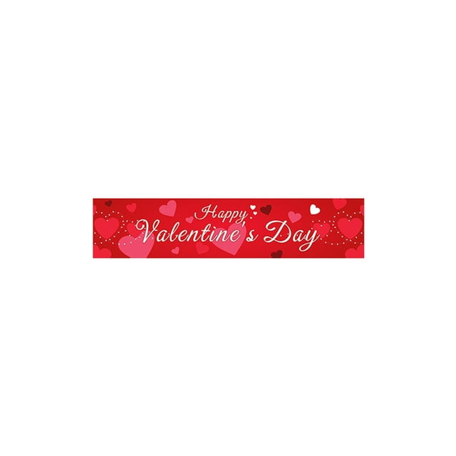 zhangmingg Valentine's Day Decorative Banner Heartfelt Celebration Party Sign for Home Decorations