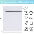 thumbnail image 2 of Ktinnead 3 Pack Laundry Bags Mesh Wash Bags, Mesh Storage Bags with Zipper,Delicates Laundry Bag for Washing Machines Reusable Mesh Wash Bags, 12 x 16 inch, 2 of 7