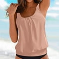 thumbnail image 5 of GEWSEY Tankini Tops for Women 2025 Summer Swimwear Top Only Tummy Control Bathing Suit Top No Bottom (Available in Plus) (Pink, 4XL), 5 of 6