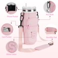 thumbnail image 4 of Bolsa de transporte Aganmi Initial Pink para botellas de agua, 40 oz, 4 of 6