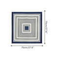 thumbnail image 3 of INSPIRE CHIC Women Striped 27.6" Square Scarf, Contrast Color Satin Neckerchief Head Wrap Bandanas Neck Scarves 27.6x27.6"(LxW) Dark Blue, 3 of 6