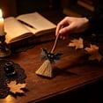 thumbnail image 2 of 1 Pcs Halloween Mini Witch Brooms, Witch Broomstick Decorations, Miniature Brooms Ornaments for Halloween Party Decor Doll Accessories DIY Crafts, 2 of 3