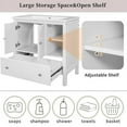 thumbnail image 5 of Harper & Bright Designs 30" Bathroom Vanity with Sink, Bathroom Storage Cabinet with Doors and Drawers, Solid Wood Frame, Ceramic Sink, White, 5 of 13