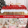 thumbnail image 3 of Christmas Decorations Square Christmas Tablecloth 52x52, Red Snowflakes Christmas Table Cloth Ombre Xmas Decorative Table Cover Indoor Outdoor Decor for Party Kitchen Dining Room, 3 of 8