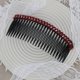 thumbnail image 5 of Ofertas Únicas 1 Pcs Peine Lateral de 24 Dientes para Uso Diario con Rhinestones de Plástico Rojo, 5 of 5