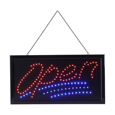- Lv. life 1pc Large Bright LED Shop Sign Board Neon Light Window Door Hang Sign Open, Outdoor LED Sign, Neon Sign Open