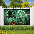 thumbnail image 2 of Haunted House Banner Spider Halloween Banner Scary Pumpkin Design for Halloween Decoration Spooky Party Event, 2 of 9