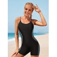 thumbnail image 3 of Women's One Piece Boyleg Swimsuits Athletic Training Swimwear Womens Bathing Suits, 3 of 9