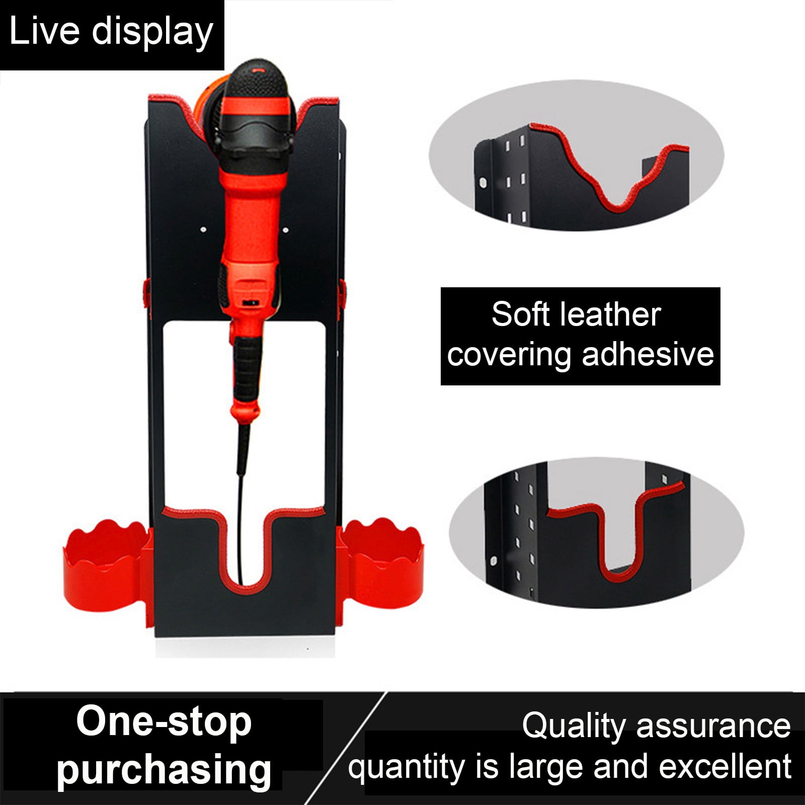 Wall Mount Polishing Machine Holder Buffer Rotary Polisher Car Detailing Storage Rack for Car Beauty Shop Accessories