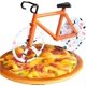 thumbnail image 2 of Divertida Rueda de Pizza Rueda de Pizza Cortadora de Pizza Novedad Cortadora de Rueda de Pizza Cortadora de Rueda de Pizza de Acero Inoxidable Antideslizante para Pizza Waffles Pan, 2 of 5