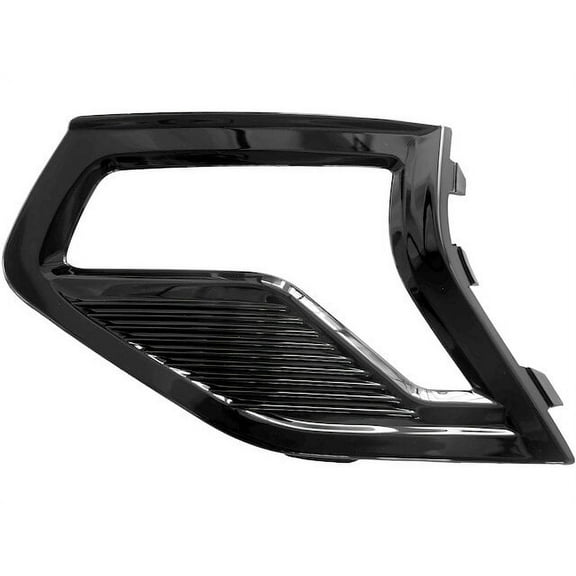 Right Passenger Side Fog Light Bezel - Gloss Black - Compatible with 2019 - 2020 Ford Fusion with LED Fog Lights