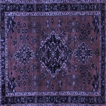 Ahgly Company Indoor Square Persian Blue Traditional Area Rugs, 6' Square