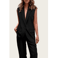 thumbnail image 4 of PRETTYGARDEN Women's 2 Piece Outfits Sleeveless Suit Vest and Wide Leg Pants Business Casual Blazer Sets, 4 of 7