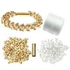 Refill - Deluxe Beaded Kumihimo Bracelet (Gold) - Exclusive Jewelry Kit