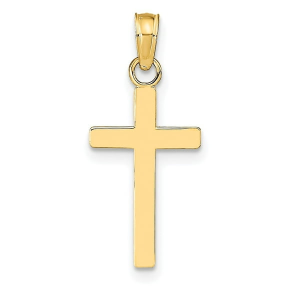 Auriga Fine Jewelry 10K Yellow Gold Polished Cross Pendant for Women