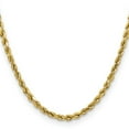 thumbnail image 3 of Auriga Fine Jewelry 10K Yellow Gold 4 mm Semi-solid Diamond-cut Rope Chain Necklace for Women 20", 3 of 7