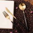 thumbnail image 4 of 4-Piece Stainless Steel Cutlery Set, Black / Gold Version, 4 of 7