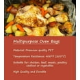 thumbnail image 4 of 40 PCS Oven Roasting Bags with Ties — 38 x 25cm Heat-Resistant Cooking Bags for Chicken Turkey Meat Fish — Multipurpose Food Safe Oven Bags for Roasting Grilling Meal Prep, 4 of 6