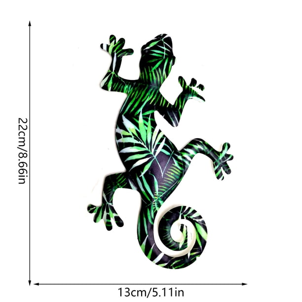 Decoración de metal para jardín, casa, lagarto, arte para exteriores, patio, regalo