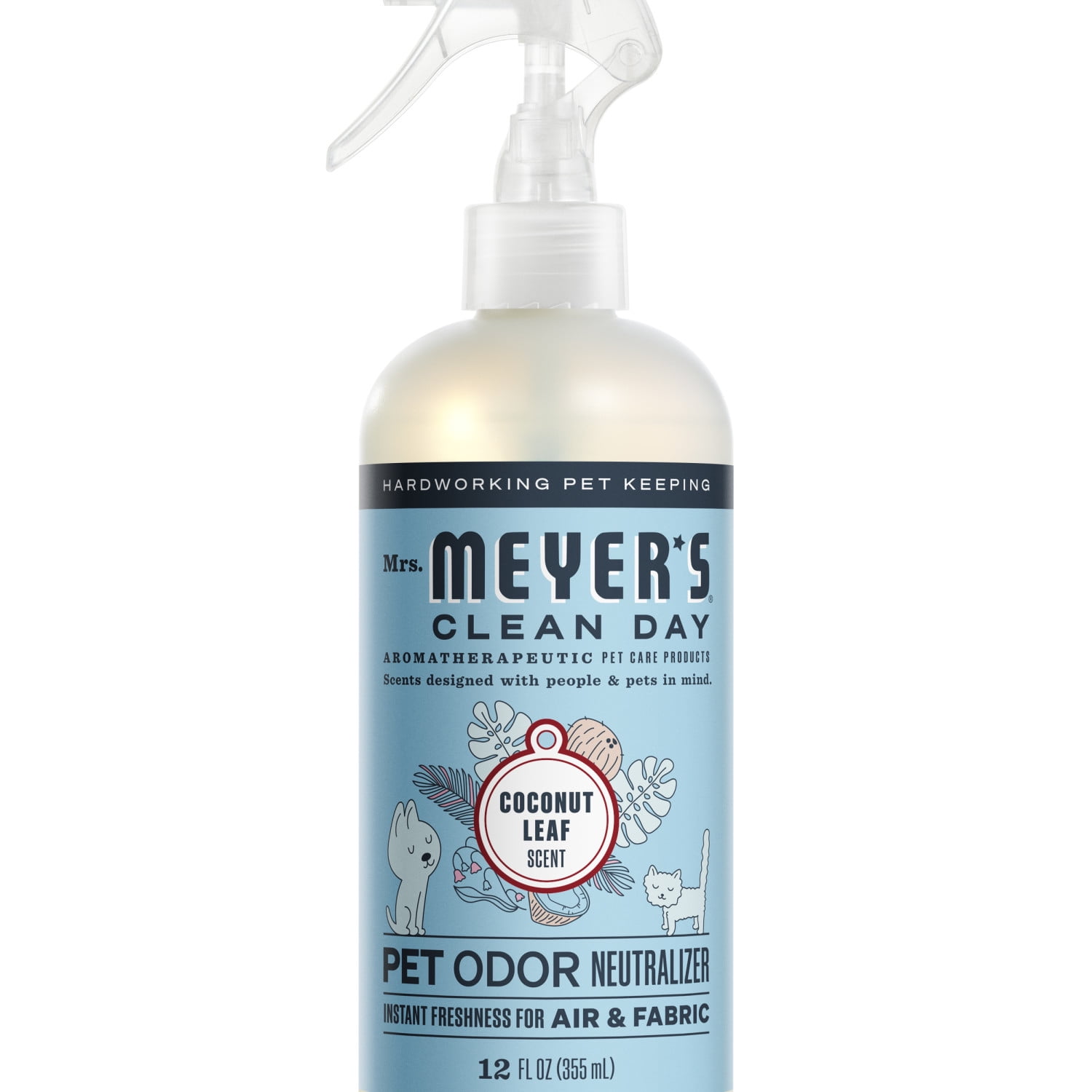 (2 pack) Mrs. Meyer's Clean Day Pet Odor Neutralizer, Coconut Leaf, 16oz