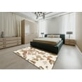 thumbnail image 5 of Ahgly Company Machine Washable Indoor Round Abstract Champagne Beige Area Rugs, 3' Round, 5 of 7