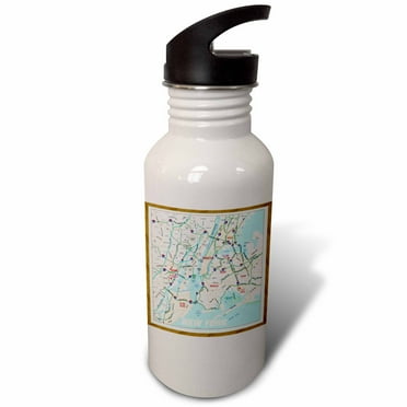Framed NYC Boroughs 21 oz Sports Water Bottle wb-39024-1