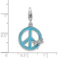 thumbnail image 4 of Sterling Silver Amore La Vita Rhod-Pl Enameled Peace Sign Dragonfly Charm (37 X 17) Made In Thailand qcc477, 4 of 5