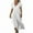 White new2, variant on qolati Summer Dresses for Women 2025 Solid Color V Neck Long Dress Casual Short Sleeve A Line Flowy Beach Maxi Dress