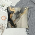 thumbnail image 2 of COMIO  Gold and Black Grey Throw Pillow Covers Marble Texture Luxury Abstract Fluid Art Ink Pillow Case Square Cushion Covers for Couch Living Room, 2 of 5