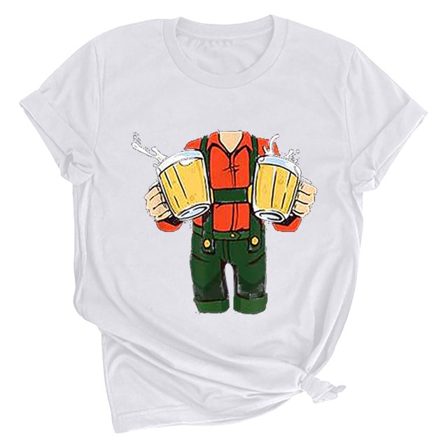 Tops de impresión de manga corta de ocio de cuello redondo de verano de moda para mujer Fridja ghk3211
