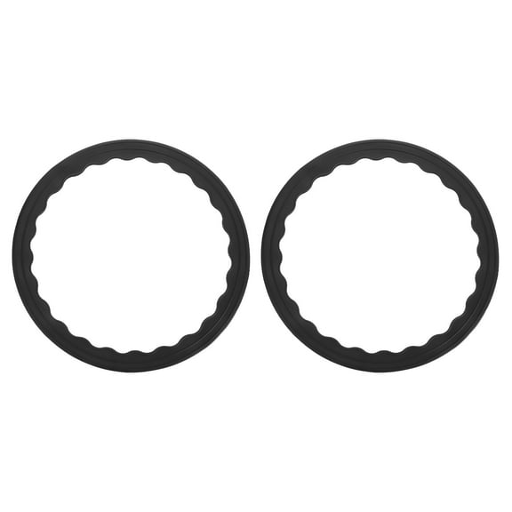 2 Pcs Bar Stool Leg Protectors Ring for 16.5" to 18.5" Round Base, Black