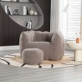 thumbnail image 3 of MEIGUGAO Adult Solid Print Oversized Bean Bag Chair, Coffee, 3 of 14