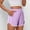 Purple, variant on Caywon Women Loose Shorts Solid Color Thin Fabric Casual Style Sports Wearable Design Elastic Waist Comfort Fit Everyday Breathable Material Versatile Summer