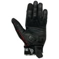 thumbnail image 4 of Black & Red Paisley Motorcycle Gloves, 4 of 5