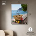 thumbnail image 4 of Capri Coastline Canvas Print Retro Summer Decor by Art Remedy, Silver Frame, 36 x 45, 4 of 6