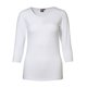 thumbnail image 1 of ID Camiseta elástica ajustada con mangas 3/4 para mujer/señora (Blanco), 1 of 4