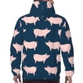 thumbnail image 7 of Naloa Pig 1 Men's Casual Hooded Collar Drawstring Hoodies Pullover Sweatshirts Casual Long Sleeve Shirts-4X-Large, 7 of 7