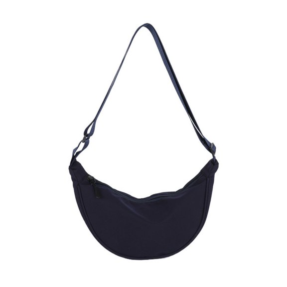 Zznnkj Crossbody Bag for Women and Men, Lightweight Nylon Crescent Shoulder Bag with Adjustable Strap and Zipper Closure, Casual Hobo Purse Sling Bag