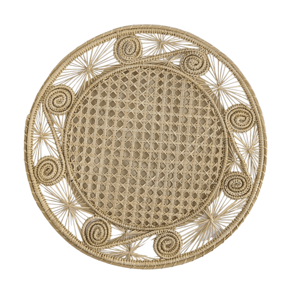Caracol Handwoven Placemat – Natural Iraca Palm Straw Table Decor