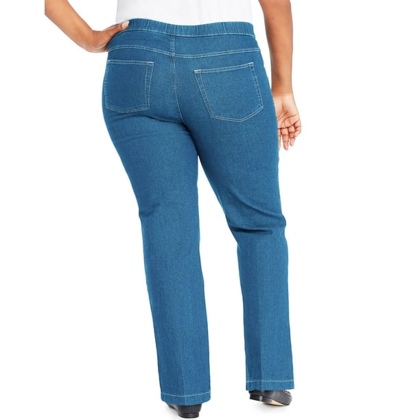 Just My Size Womens 4-Pocket Bootcut Jeans, Average Length, 2X, Medium ...
