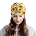 thumbnail image 2 of Rocae Yellow Polka Dot Sunflower for Beanies Hats for Men Women Warm Chunky Knit Hats Winter Adult Milk Silk Knitted Beanie, 2 of 7