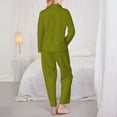 thumbnail image 5 of Bingfone Womens Pajama Sets Olive Print,Long Sleeve Loungewear Pajamas Set-Large, 5 of 9